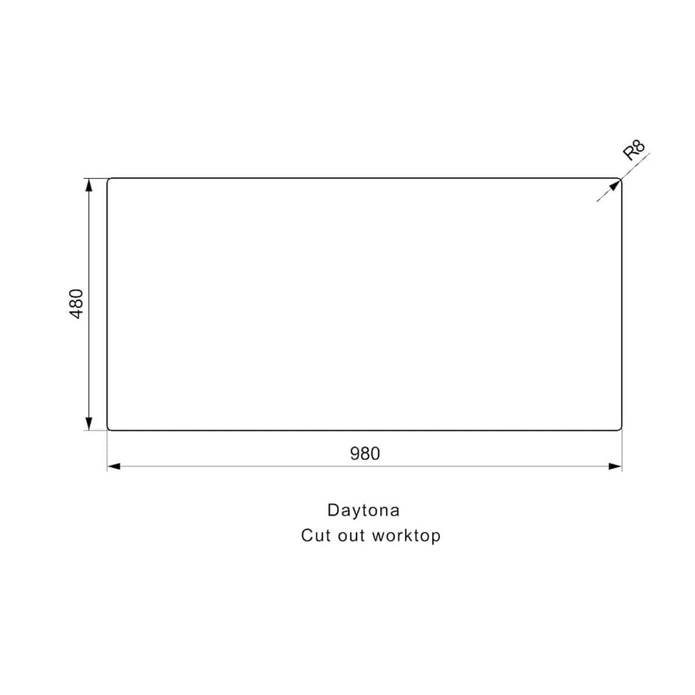 Reginox Daytona SV 1.0 Bowl Stainless Steel Reversible Kitchen Sink & Waste